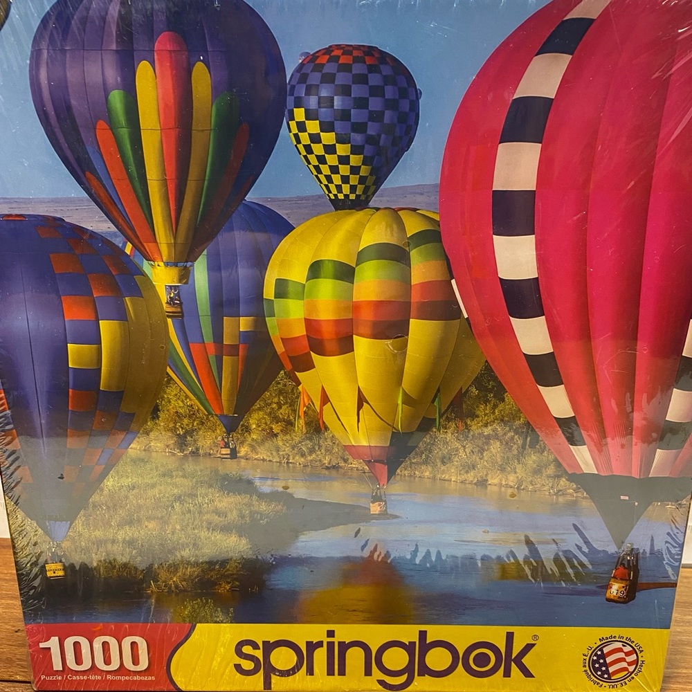1000 piece Jigsaw Puzzle by Springbok”Take Flight”-Hot Air Balloons. Made in USA